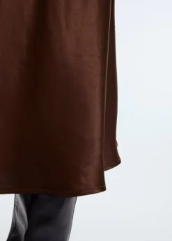 Bias satin skirt