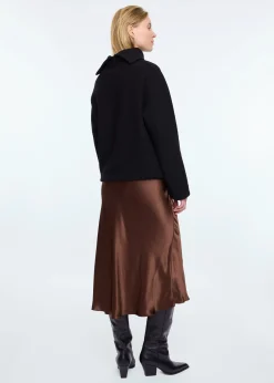Bias satin skirt