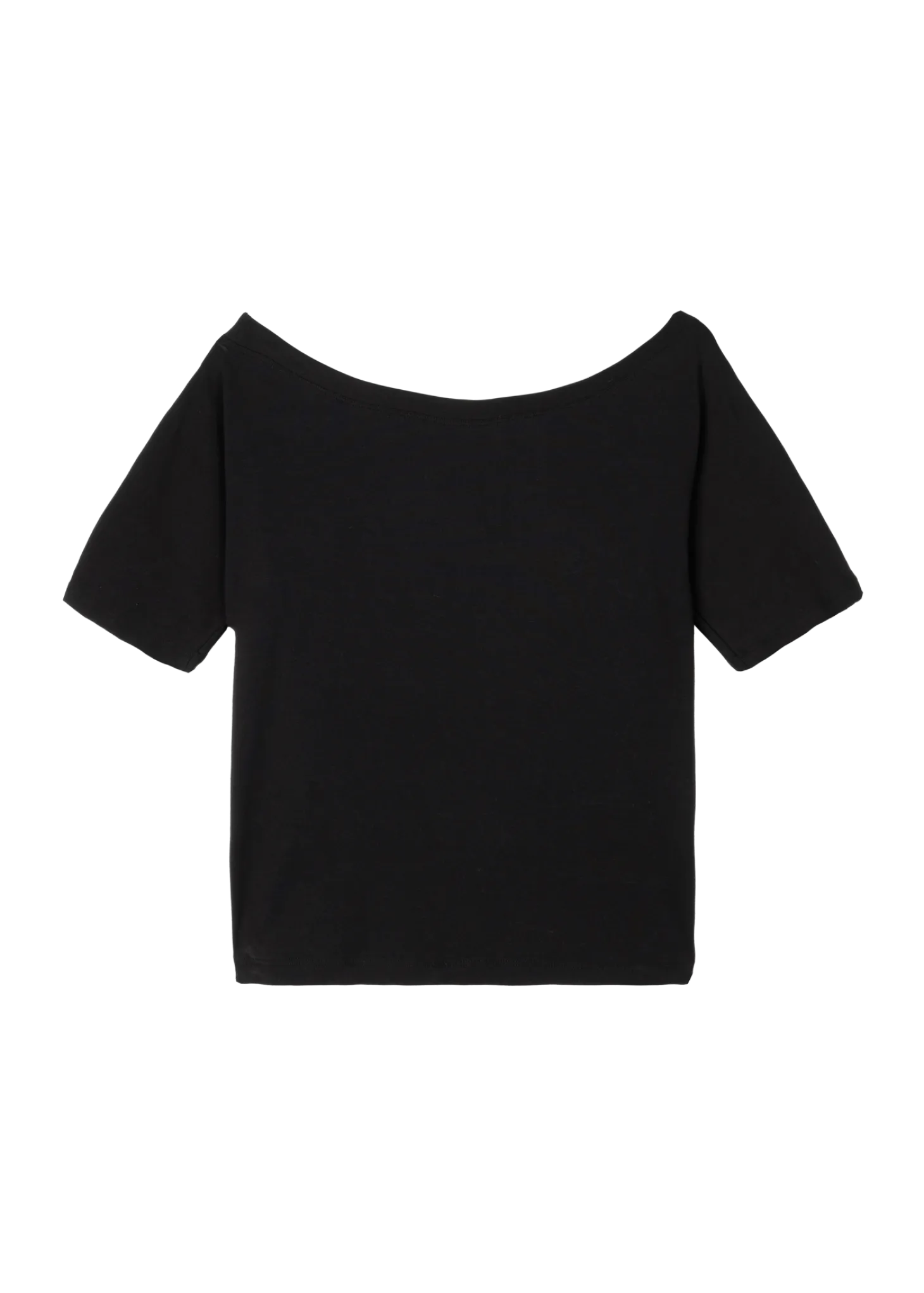 Boat neck cotton t-shirt
