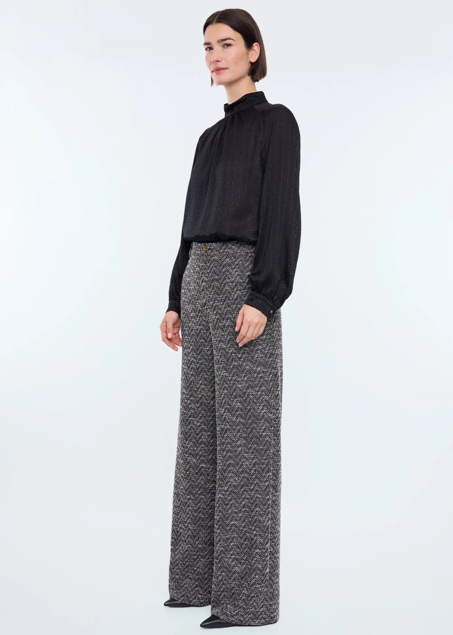 Boucle melange trousers