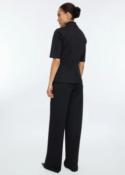 Checkered loose fit pants