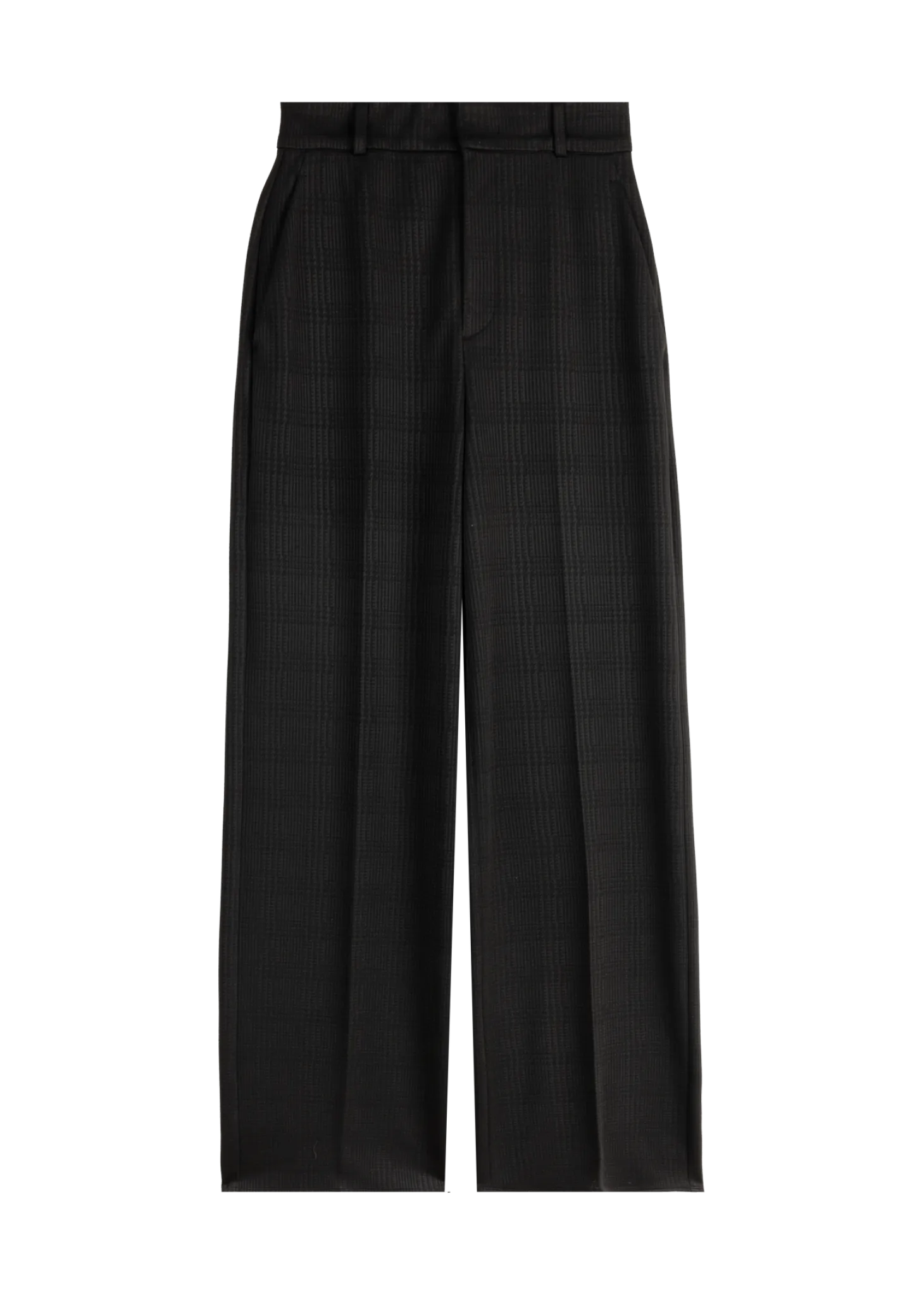 Checkered loose fit pants