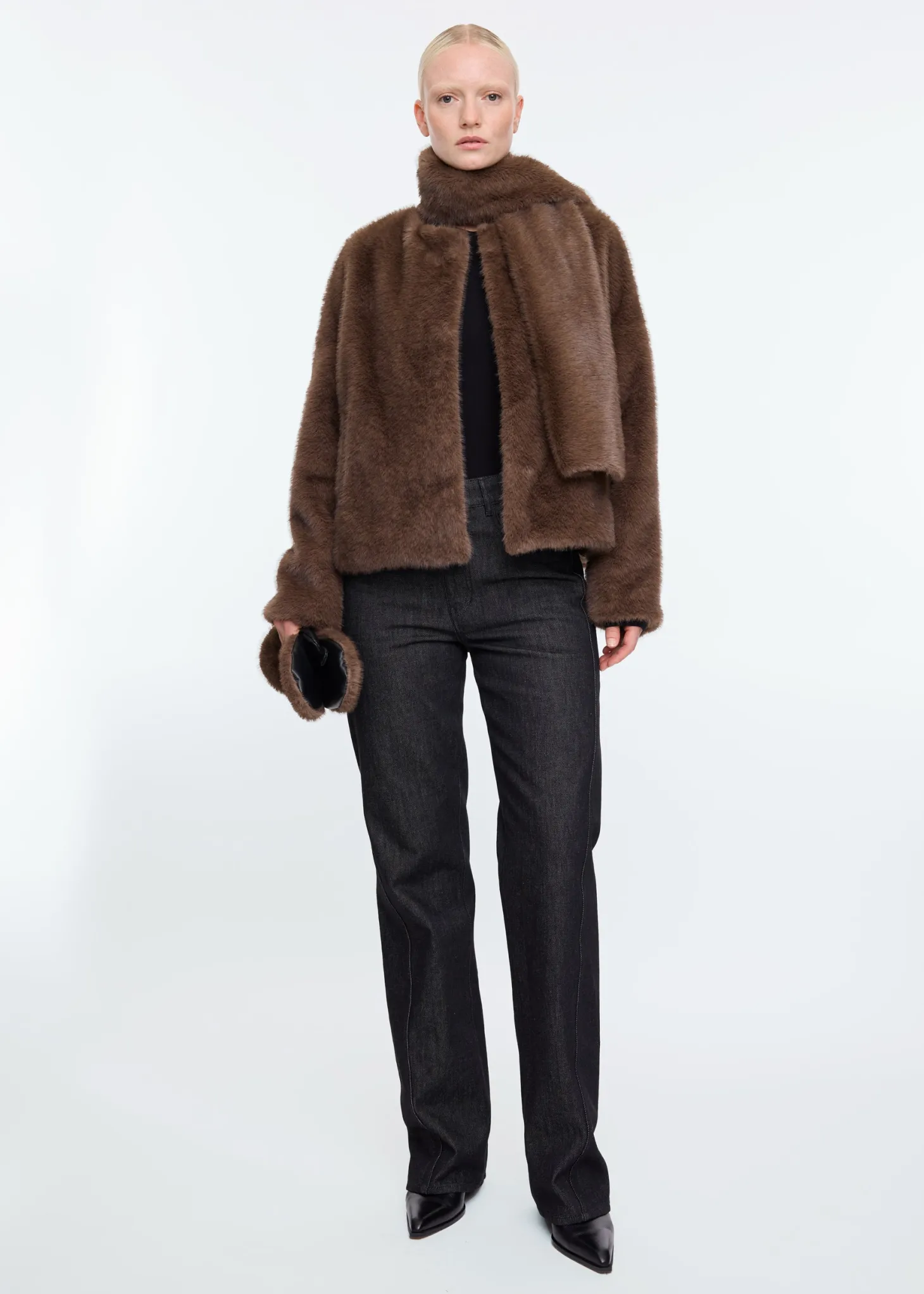 Clean faux fur coat