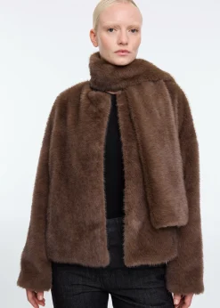 Clean faux fur coat