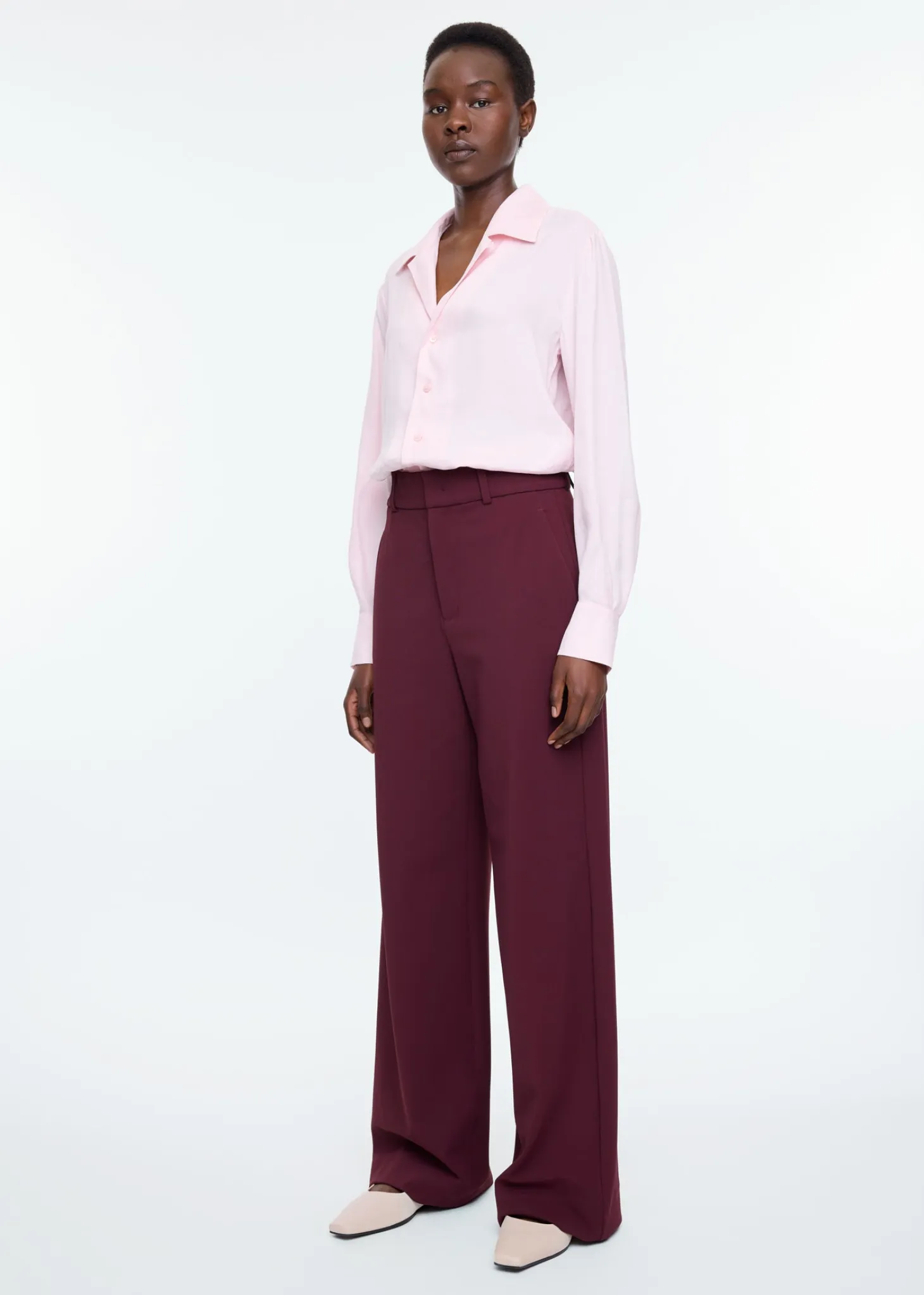 Collar viscose blouse