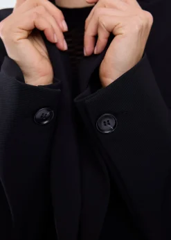 Cropped twill jacket
