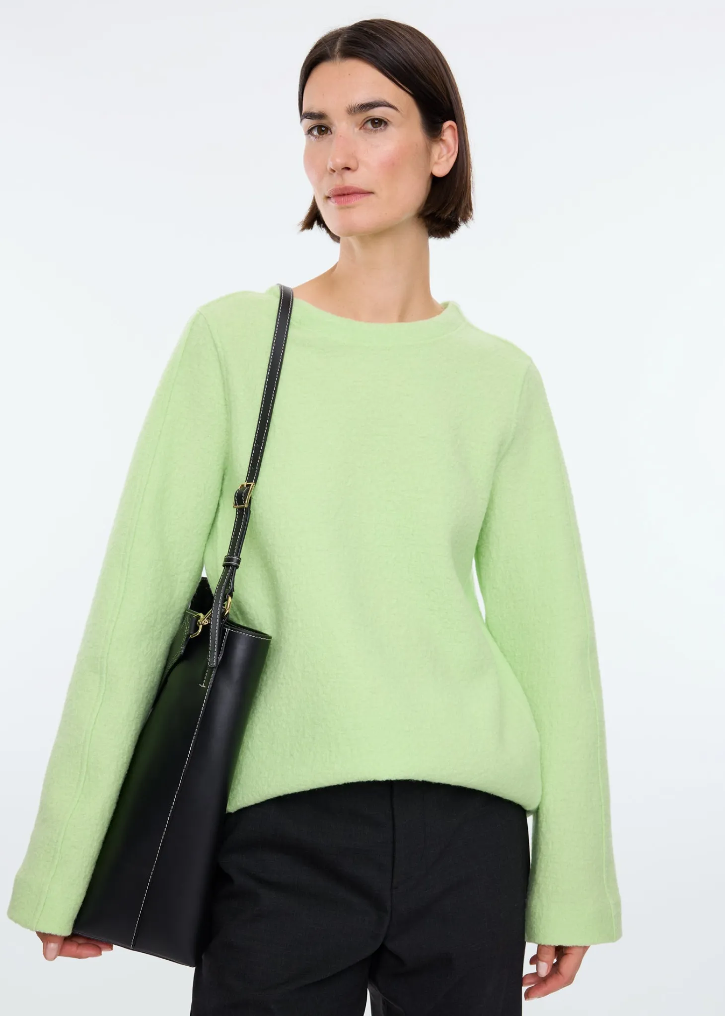 Curl wool basic sweater