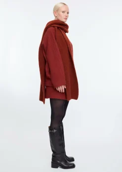 Curl wool mini skirt