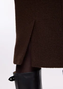 Curl wool pencil skirt