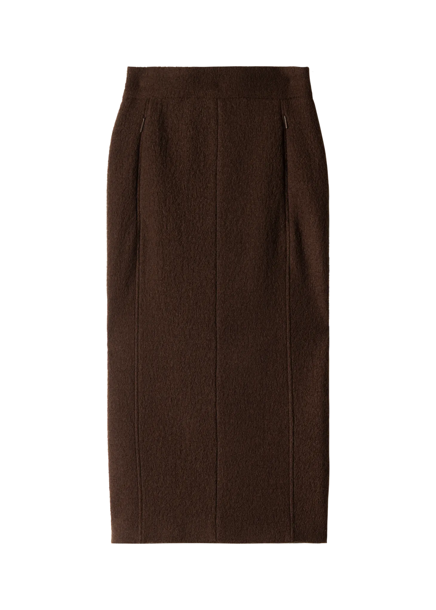 Curl wool pencil skirt