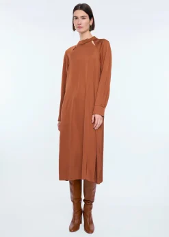 Cut out satin dress
