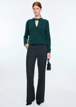 Cut-out wrap sweater