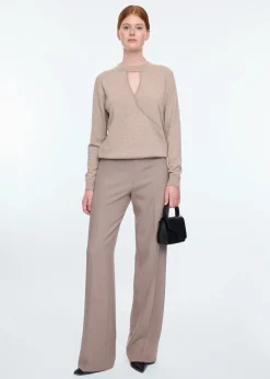 Cut-out wrap sweater