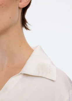 Decostitch satin blouse