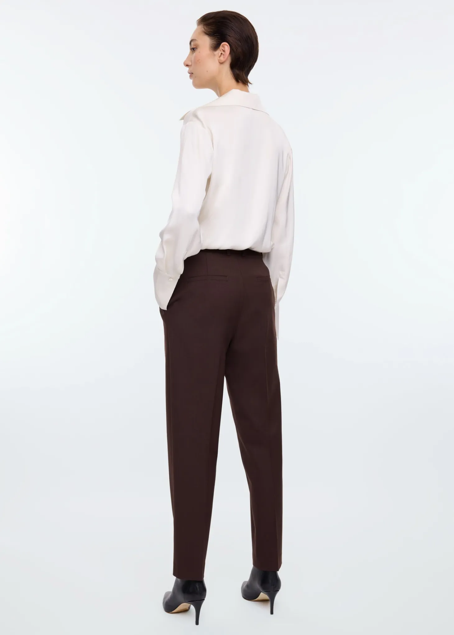 Decostitch satin blouse