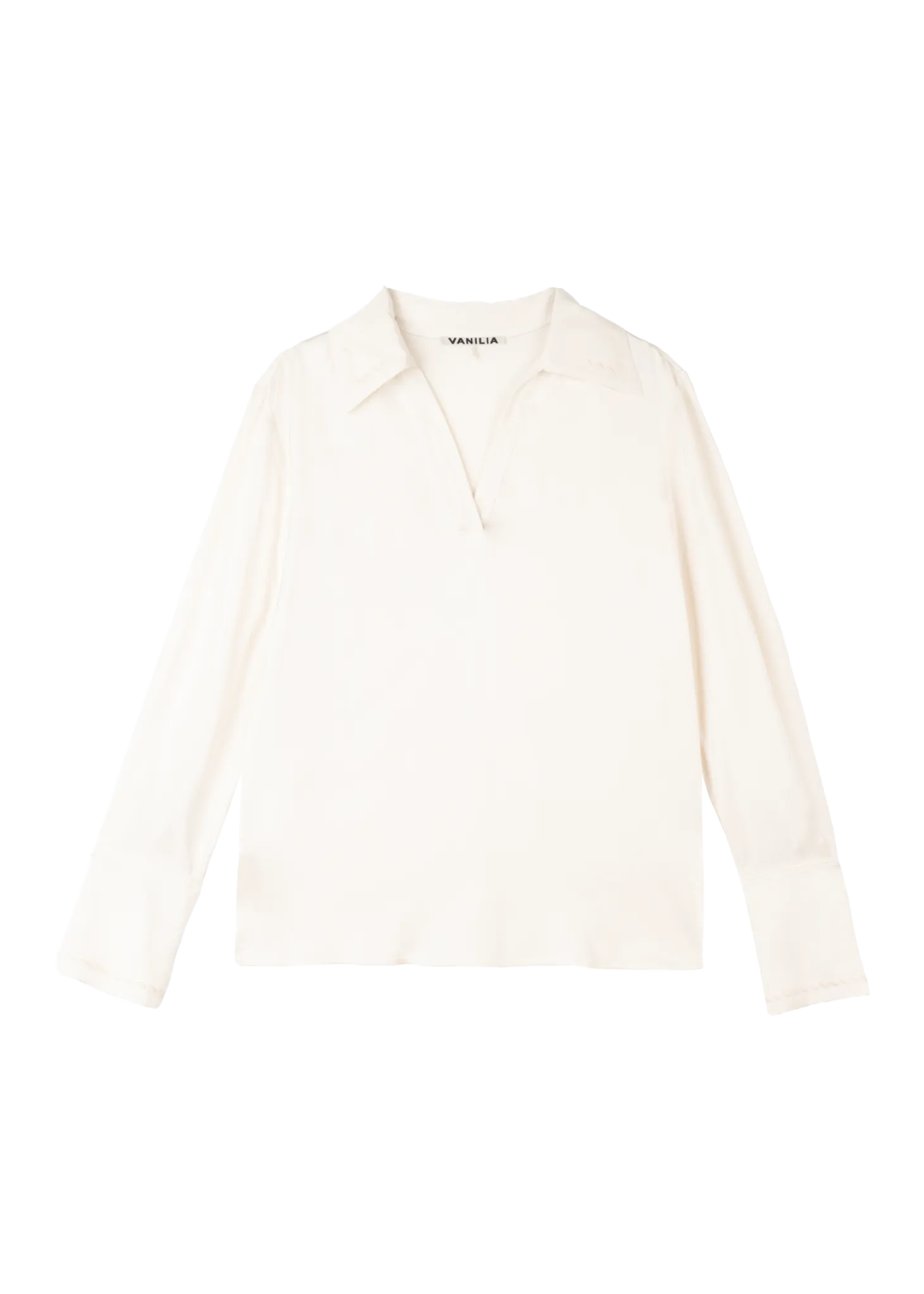 Decostitch satin blouse