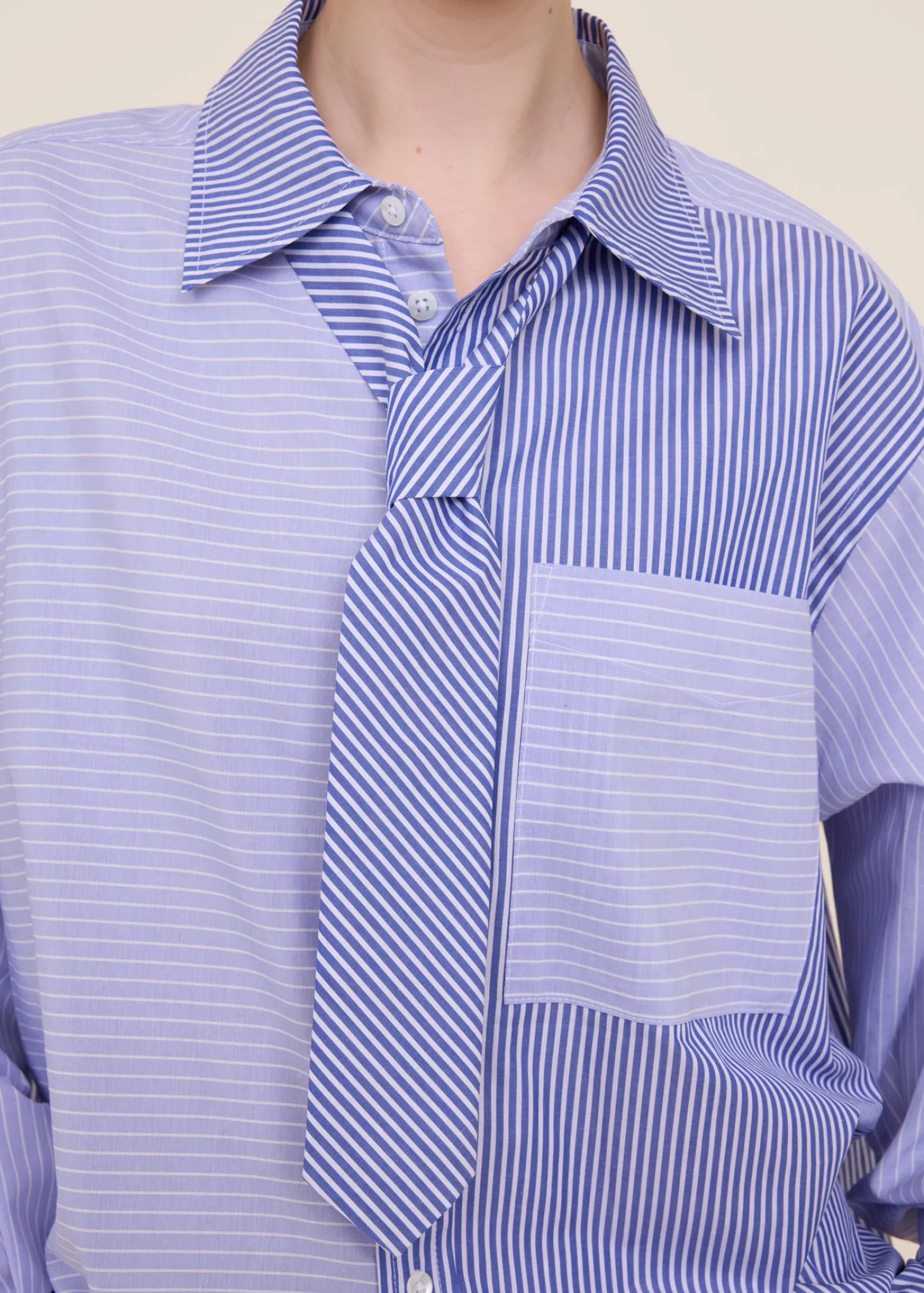 Double striped tie