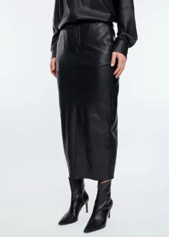 Faux leather skirt