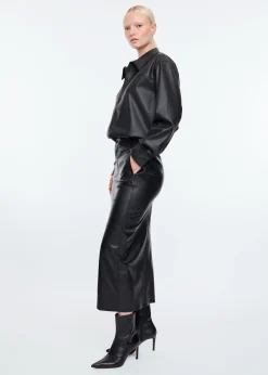 Faux leather skirt