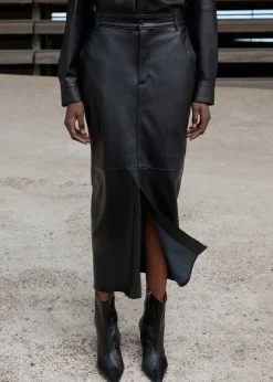 Faux leather skirt