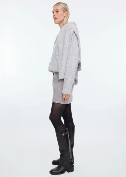 Herringbone mini skirt