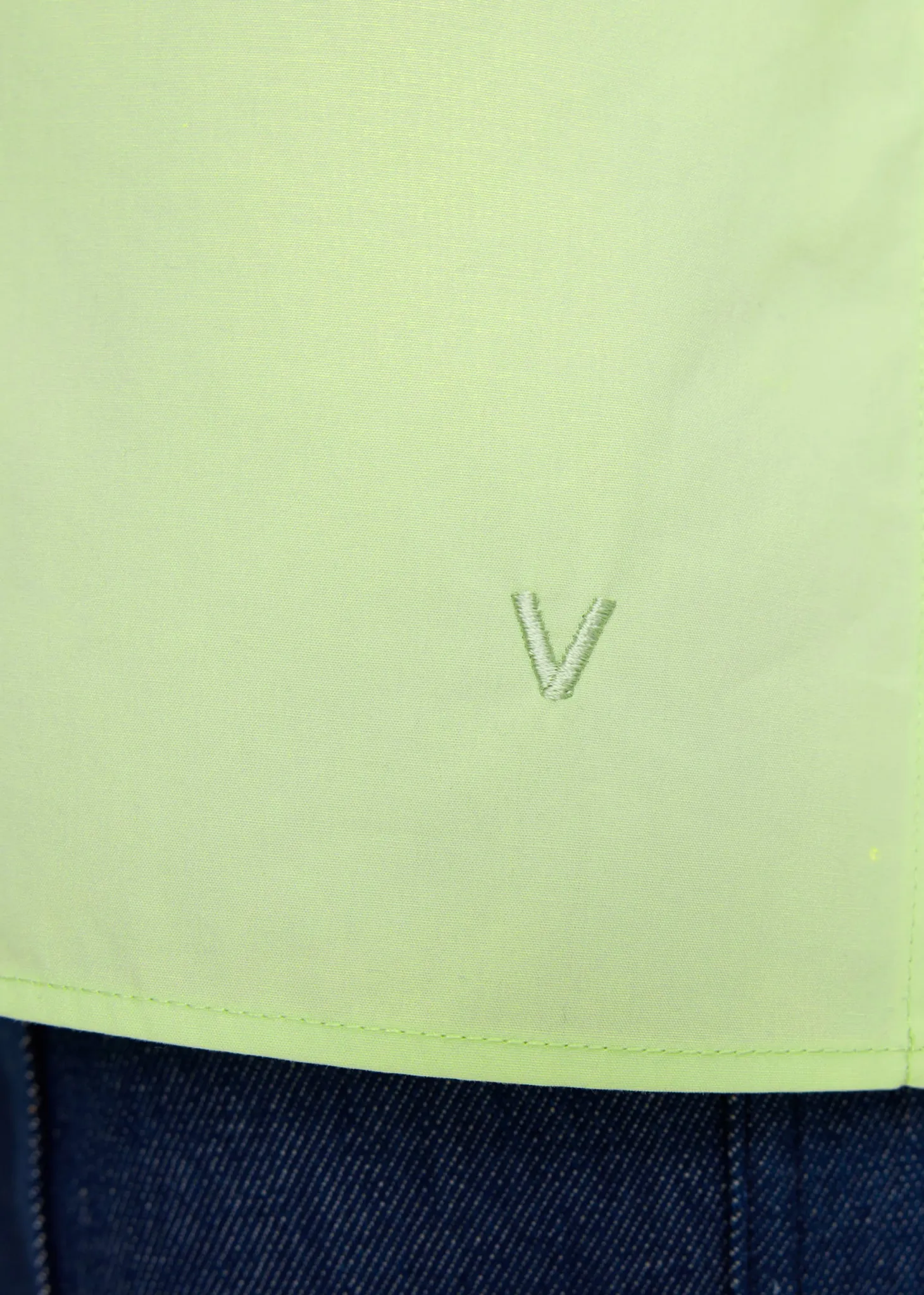 High cuff poplin blouse