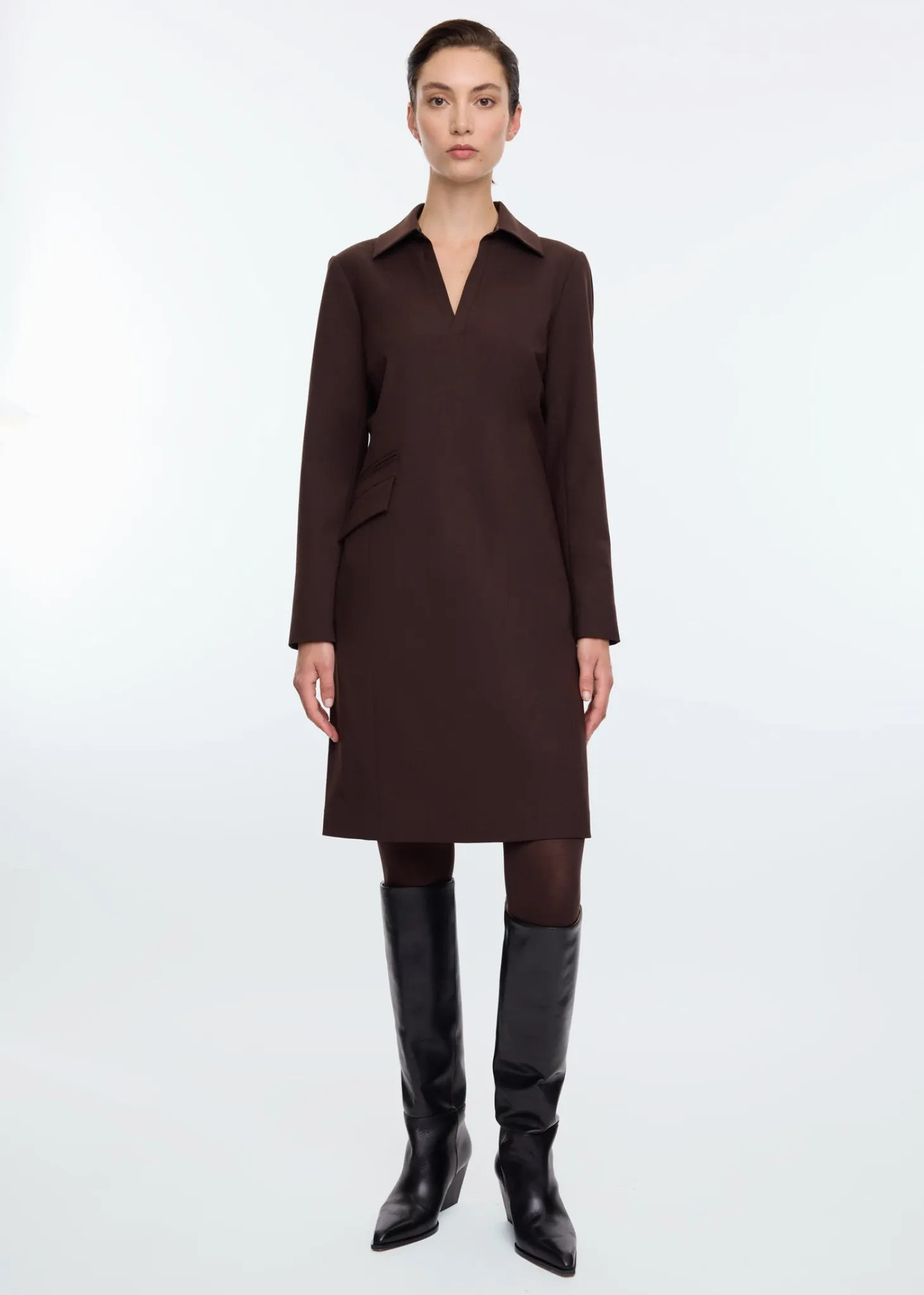 Jurk Shift woolmix dress