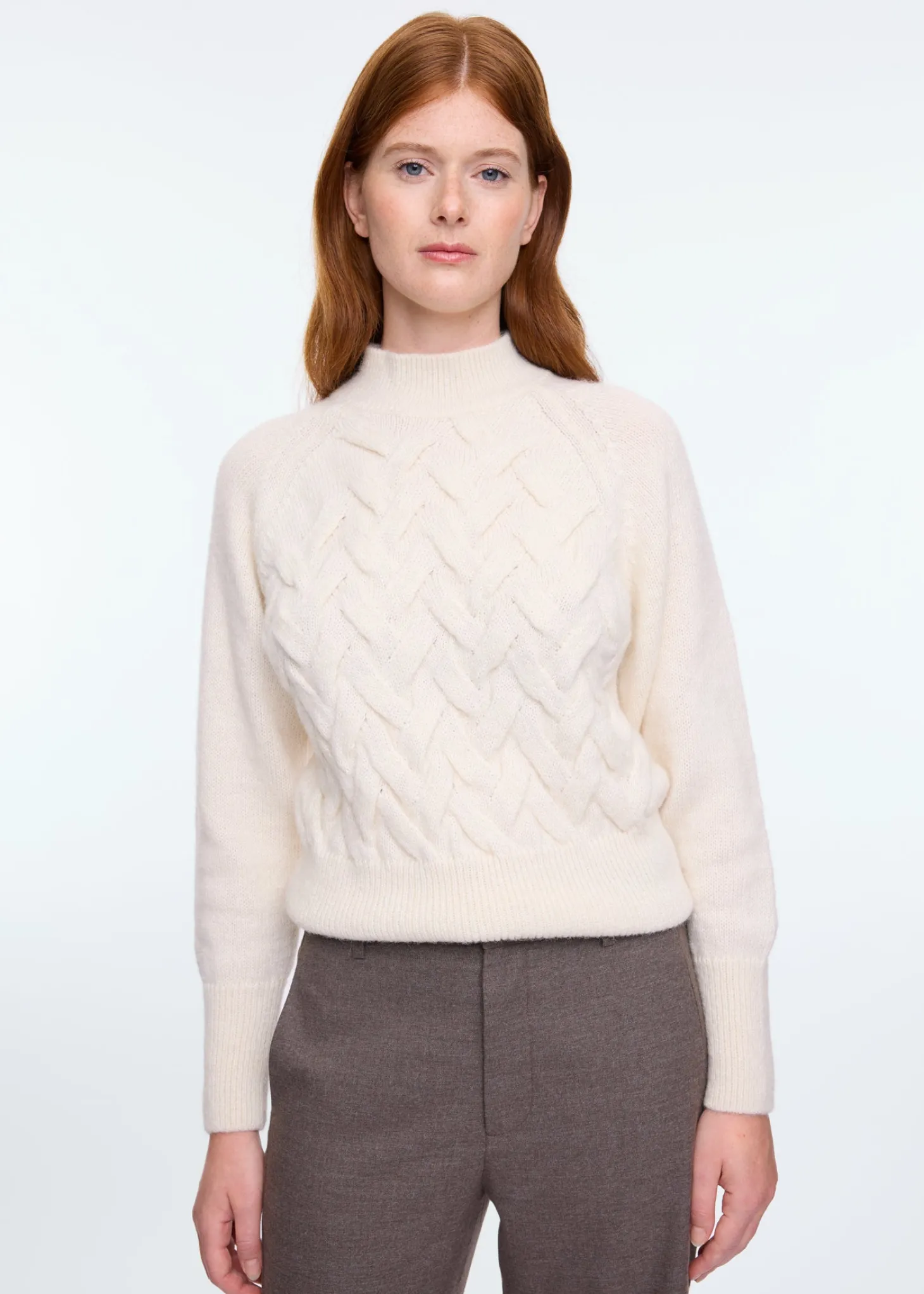 Knitted cable sweater