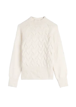 Knitted cable sweater