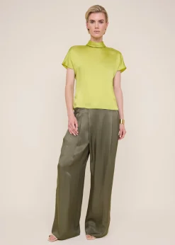 Layer satin top