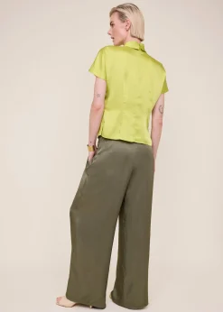 Layer satin top