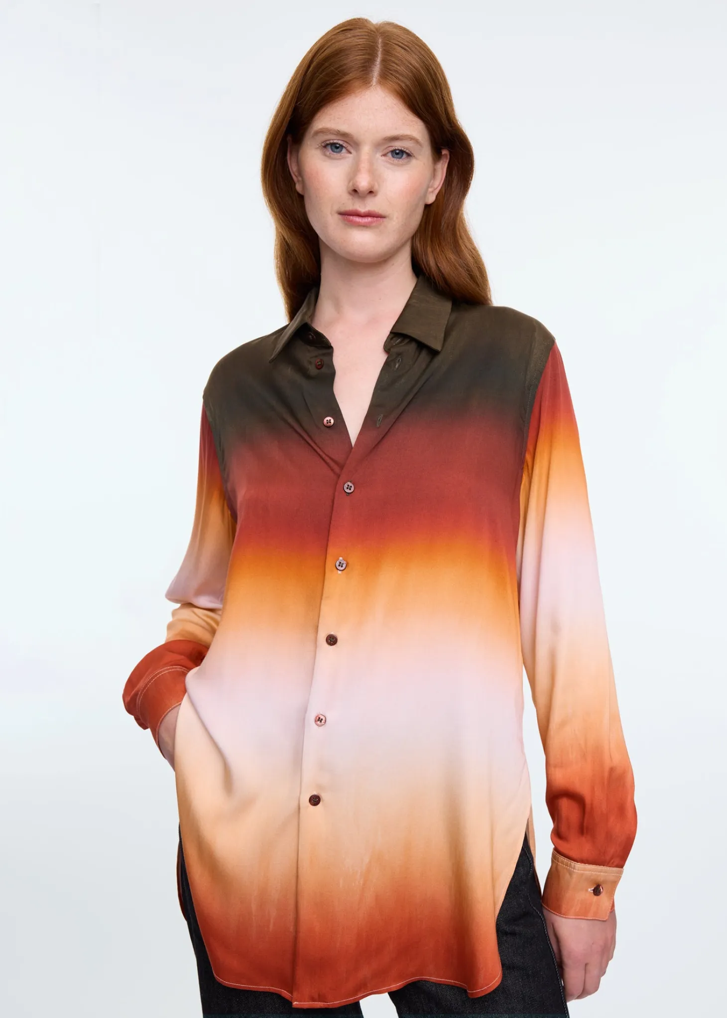 Long ombré blouse