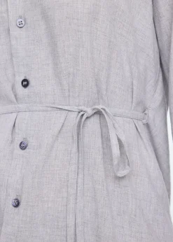 Melange overlap blouse