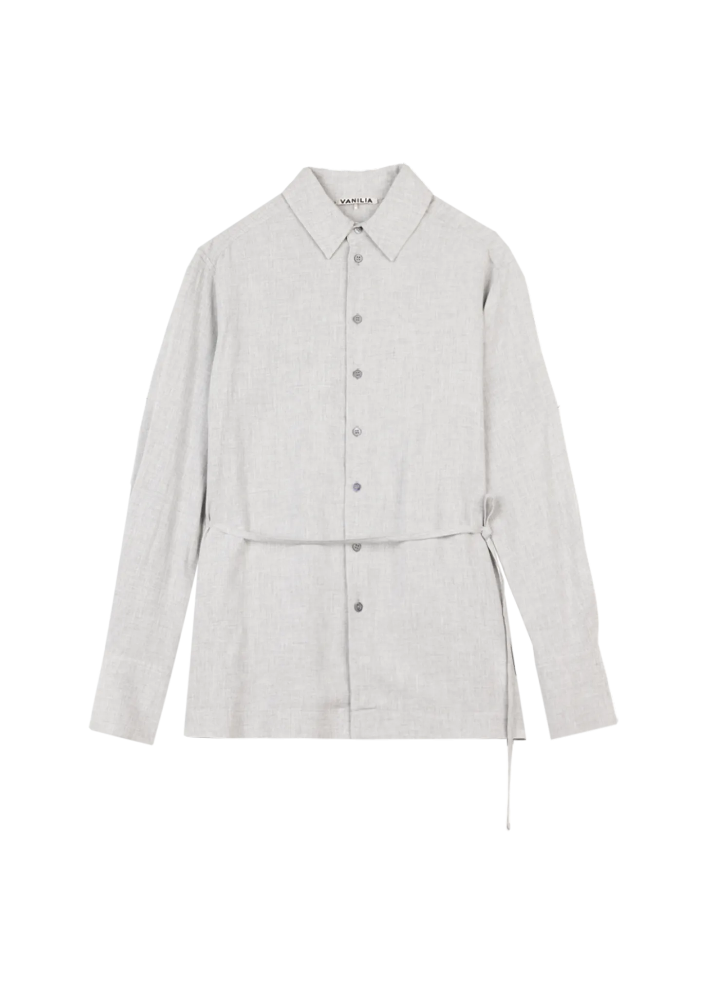 Melange overlap blouse