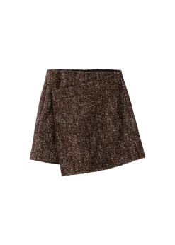 Metallic boucle skort