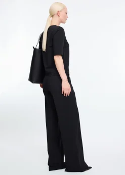 Mid sleeve twill top