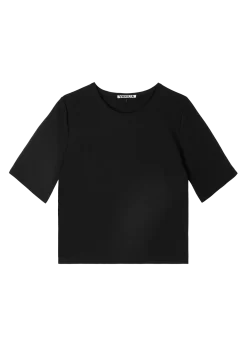 Mid sleeve twill top