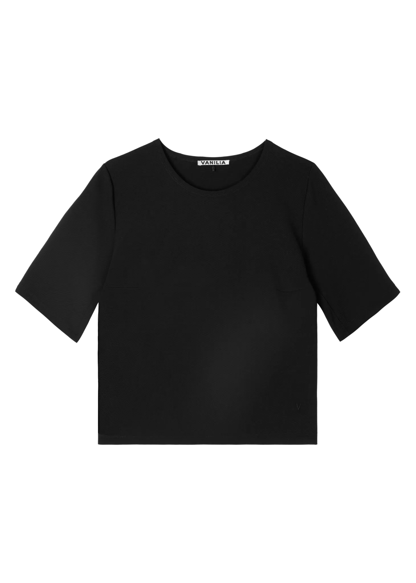 Mid sleeve twill top