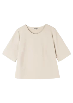 Mid sleeve twill top