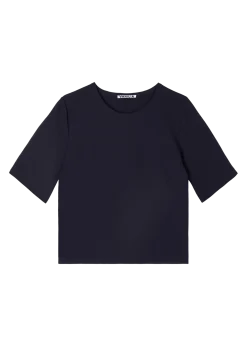 Mid sleeve twill top