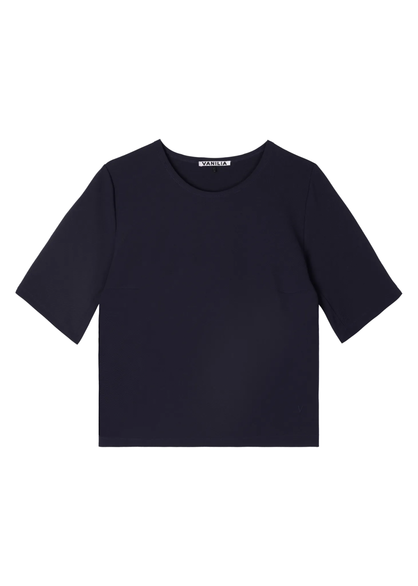 Mid sleeve twill top