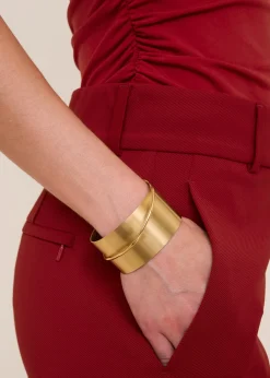 Organic gold plated bangle