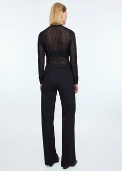 Pattern mesh longsleeve
