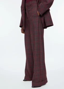 Regular checkered pants