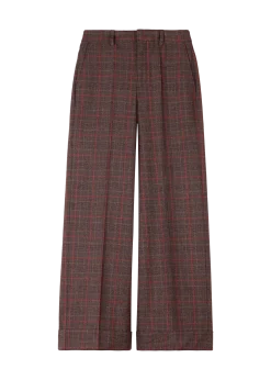 Regular checkered pants