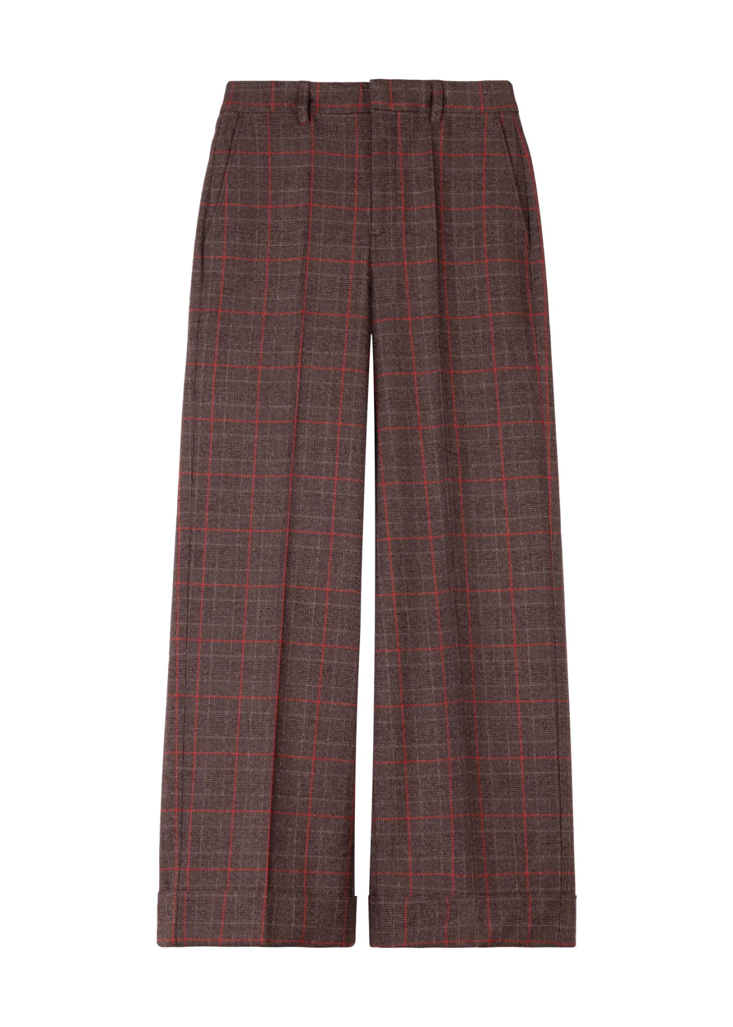 Regular checkered pants