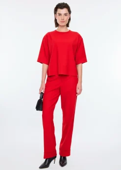 Regular viscose pants