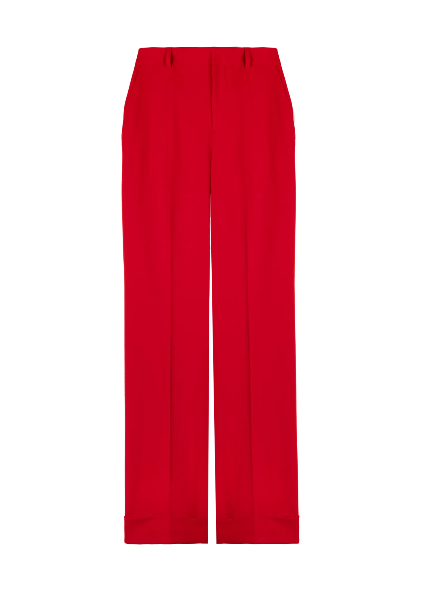 Regular viscose pants