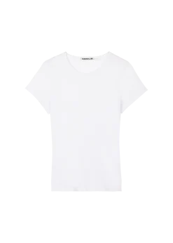 Rib jersey slim t-shirt