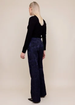 Rib top met v hals